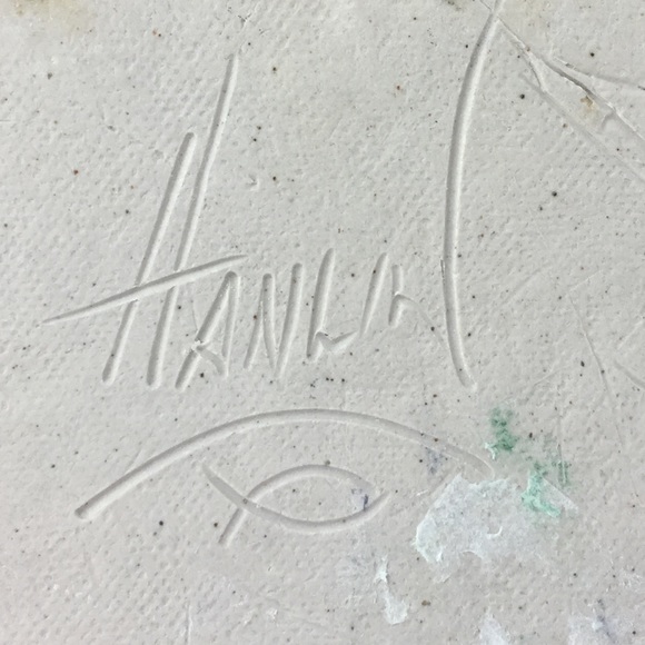 Ann Hamlin Pottery Oklahoma Lace Imprint Tray - Picture 4 of 8